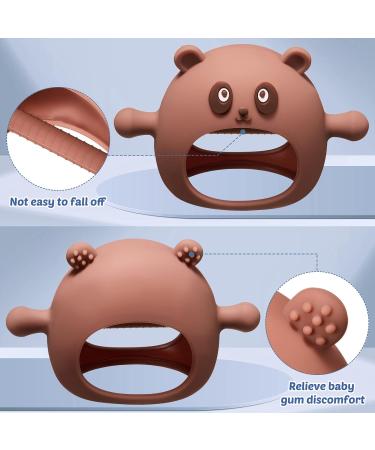 3 Packs Panda Baby Teething Toys for Babies 3 Months+ Silicone Baby Never Drop Teething Toys Anti Dropping Wearable Teething Mittens Baby Teether Baby Chew Toys for Babies Sucking Needs - Buy Online on SooperMarket.com