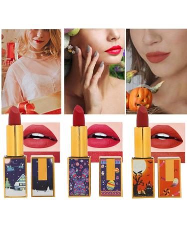 Dekaim 3PCS Matte Lipstick Set - Long Lasting Smooth & Moisturizing Makeup Kit for Beautiful Lips - Buy Online on SooperMarket.com