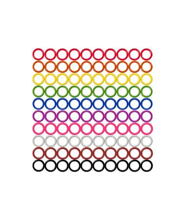Colorful Iron O-Rings & Stitch Ring Markers for Knitting/Crochet/etc  (Includes 10 Colors  for Knitting/Crochet/etc (Small (Internal Diameter 6mm)  100pcs) Small (Internal diameter 6mm) 100pcs