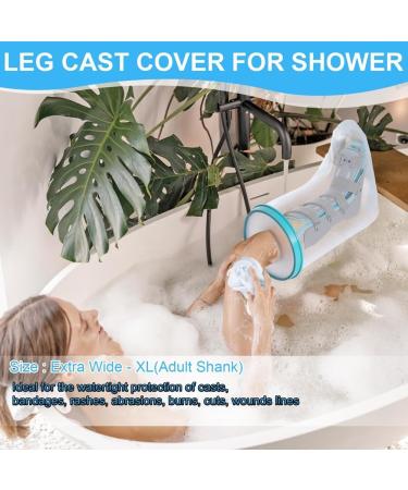 Besuso 1 Piece Waterproof Leg Cast Cover for Shower Adult Reusable Shower Boot Cover for Leg Foot Ankle - Buy Online on SooperMarket.com