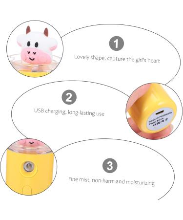 Moisturizer Air Diffuser Small Humidifier Plant Pocket Size Humidifier Face Steamer 3.8x3.8x10.8cm Yellow - Buy Online on SooperMarket.com