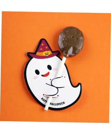 Warmhm 50pcs Halloween Message Card Halloween Candy Tag Packaging Decoration Card Paper Card Halloween Decor Pencil Caps Tooth Charms Candy Wrapping Card Lollipop Pumpkin - Buy Online on SooperMarket.com