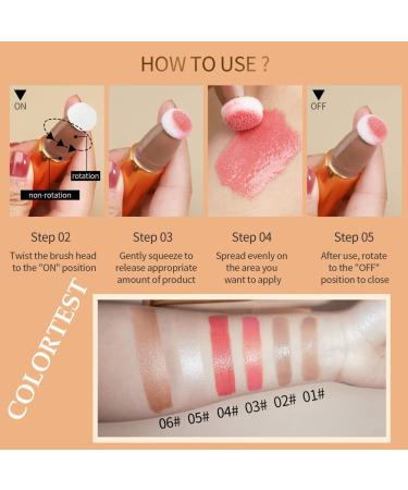 ZARICS Liquid Face Concealer Pen - Smooth Creamy Matte Finish Contour Stick for Body & Face | Waterproof Blendable Makeup with Cushion Applicator - Buy Online on SooperMarket.com