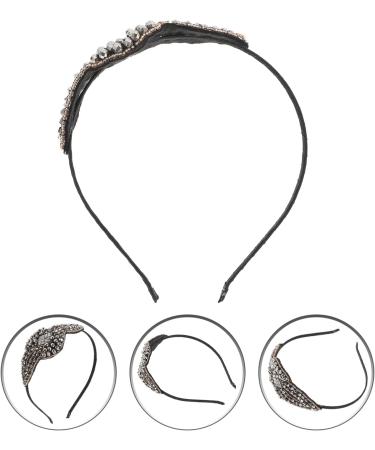 Minkissy Womens Headband Rhinestone Headband Rhinestones Beaded Miss Plate Headband - Buy Online on SooperMarket.com