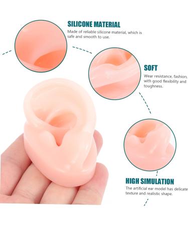 2 Pairs Healeved Silicone Ear Mold Piercing Earrings - Body Jewelry for Right Ear Simulation | Mannequin Silicone Body Parts - Buy Online on SooperMarket.com