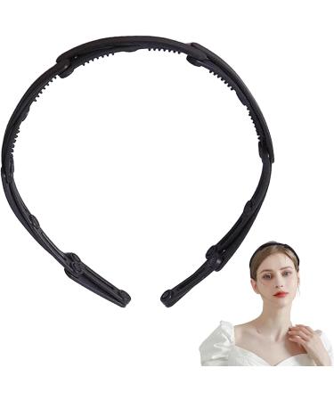 Portable Folded Hair Bands Adjustable Headband Multipurpose Telescopic Hairband Hair Clips for Women Girl Washing Makeup Travel Outdoor Fashion Hair Accessories Black - Buy Online on SooperMarket.com