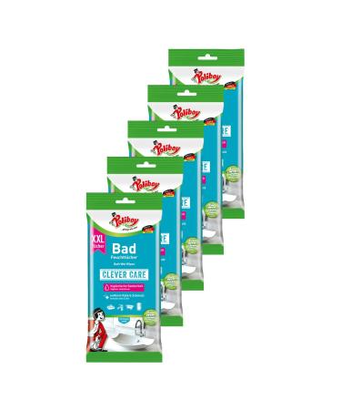 Poliboy - XXL bathroom wet wipes - powerful & thorough cleaning - Remove lime dirt and soap residues - 5 x 24 xxl cloths - Made in Germany Bad XXL 24 pieces (5 pack)