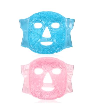 2pcs Cold Face Eye Mask Ice Pack Ice Mask for Face Skin Care- Self Care Products Beauty and Personal Care