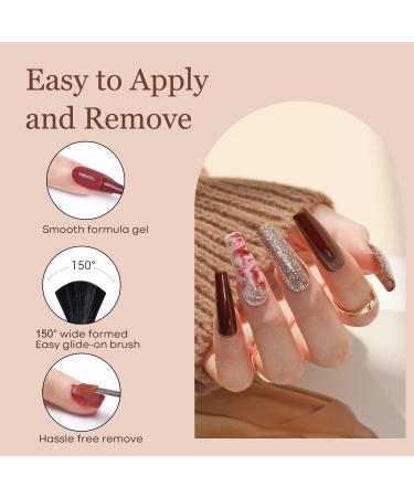 Modelones Gel Nail Polish -6 Colors Nude Pink Gel Polish Set Skin Tones Neutral Brown Soak Off Gel Nail Kit Manicure DIY Nail Art Salon Home Gift - Buy Online on SooperMarket.com