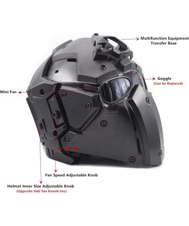 iMeshbean Full Face Protective Mask Helmet with Visor Goggles - Black - Buy Online on SooperMarket.com