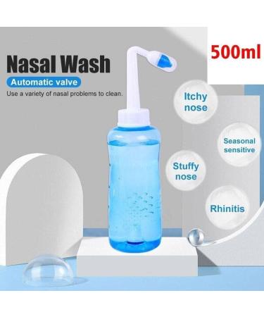 WNPXQNT Nose Nasal Wash System Pot Sinus Allergies Relief Rinse Blue 500mL Adults Plastic New Children Neti Equipment - Buy Online on SooperMarket.com