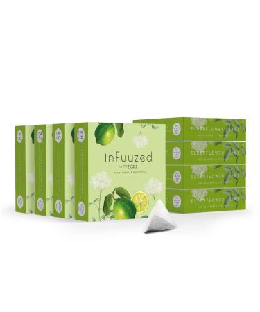 720 DGree "InfuZed" taste elderberry limit - 160 bags at least 80 liters - without added sugar no calories - of course delicious for your drinking bottle: the drinks alternative to iced tea lemonade elderberry Limette 60 g (8 Pack)