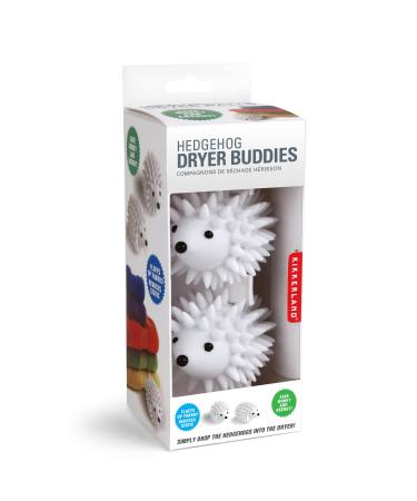 Kikkerland Hedgehog Laundry Dryer Balls Reusable Laundry Softener Reduces Clothing Wrinkles and Saves Drying Time Plastic White 1 EA Set of 2