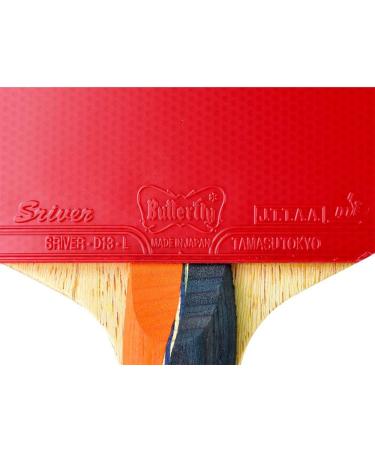 Butterfly Nakama S-1 Table Tennis Racket | Professional ITTF Approved Ping Pong Paddle with Sriver Rubber & Carbon | 2 Balls Included - Buy Online on SooperMarket.com