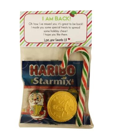 I'm Back ! Elf Mail Christmas Coin & Jellies Candy Cane Xmas Eve Box Gift Elves Stocking Filler
