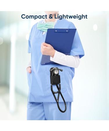 Premium PU Leather Stethoscope Holder Clip - Magnetic Lightweight Holster for Physicians Nurses & EMTs - Fits 3M Littmann & Most Stethoscopes - Black - Buy Online on SooperMarket.com