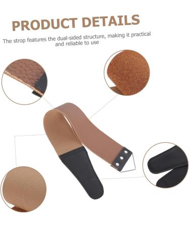 Beavorty 6-Part Double-Sided Belt Tool for Household & Salon - Razor Sharpening Leather Leash 46.5x6cm Assorted Colors (3 Pieces) - Buy Online on SooperMarket.com