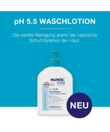 Numis Med Waschotion PH 5.5 - Skin-Calming Vegan Body Lotion for Sensitive Skin - 6 Pack (200 ml) | No Silicones Parabens or Mineral Oil - Buy Online on SooperMarket.com