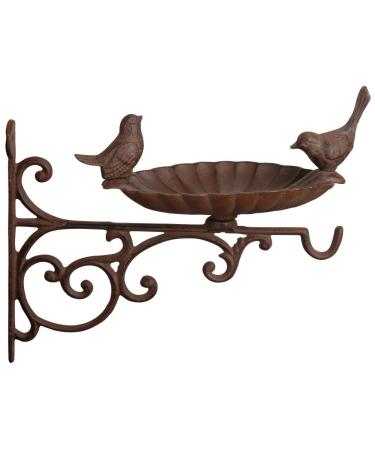 Esschert Design FB163 Cast Iron Birdbath with Bracket
