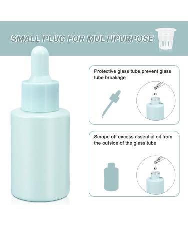 1 oz Glass Dropper Bottles (4 Pack) - Leakproof Pipette with Funnels for Essential Oils & Travel | Mini Multicolor Containers - Buy Online on SooperMarket.com