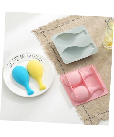 HOMSFOU 4 Pcs Silicone Molds Fondant Molds De para Gelatinas Silicone Cake Mold Silicone Baking Mold DIY Baking Molds Complementary Food Drumstick Pinkx2pcs 15.8*14.9 CMx2pcs - Buy Online on SooperMarket.com