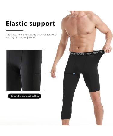 Blaward Men's Compression Legging 3/4 Tights for Basketball Running Gym - White XS - Buy Online on SooperMarket.com