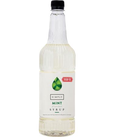 Simply Sugar Free Mint Syrup | Low Calorie, Vegan & Nut Free Flavoured Syrup - 1 Litre Bottle | Ideal for Coffee, Cocktails, and Baking - Buy Online on SooperMarket.com