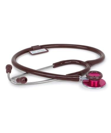 Acoustic Stethoscope for Doctors and Medical Students Adult Lightweight Chest Piece Flexible Jointless Tube & Soft Sealing Ear Knobs Micro Al (CHOCOLATE)