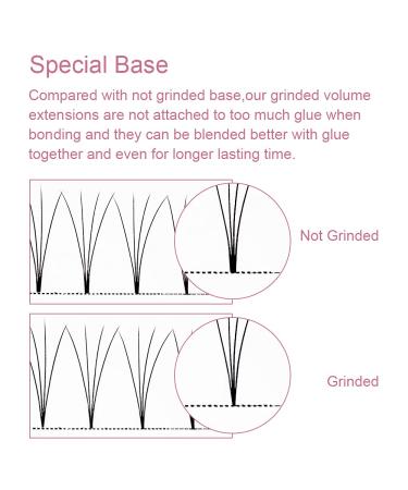 3D D Curl 0.10mm Short Stem Eyelash Extensions - Finished Compartment Volume Lashes (12 Pieces) - Buy Online on SooperMarket.com