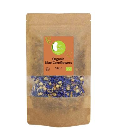 Organic Blue Cornflowers - Certified Organic - by Busy Beans Organic (50g)