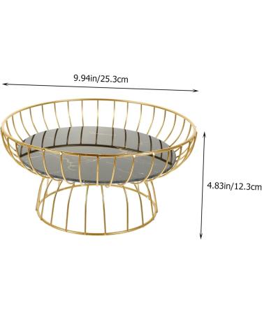 NAMOARLY Tall Fruit Bowl Dessert Trays Dessert Display Stand Fashion Food Plate Multipurpose Dried Fruit Black 25.3X25.3X12.3CM - Buy Online on SooperMarket.com
