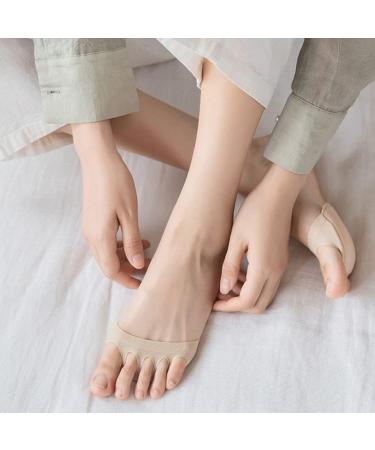 DOITOOL Womens 20 Pairs Cushion Honeycomb Metatarsalgia Socks - Invisible Half Toe Separator Non-Slip Sandals - Buy Online on SooperMarket.com