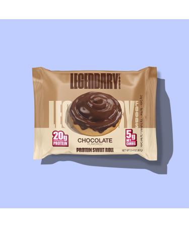 Legendary Foods High Protein Chocolate Sweet Roll | 20g Pure Protein Bar Alternative | Low Carb, Low Sugar, Gluten Free | Keto Breakfast Snacks | Healthy Chocolate Flavored Rolls (10-pack) - Buy Online on SooperMarket.com