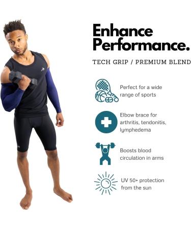 CompressionZ UV Protection Arm Sleeve for Men & Women - Navy XL - Buy Online on SooperMarket.com