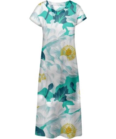 Rytejfes Women's Colorful Long Sleeve Beach Dress - XXL Sexy Summer Maxi & Midi Boho Blouse for Big Sizes - Buy Online on SooperMarket.com