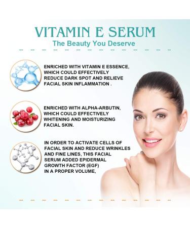 Vitamin E Serum for Face | 20% Anti-Aging Formula with Vitamin C | Reduces Dryness Dark Spots & Wrinkles | 1 fl oz - Buy Online on SooperMarket.com