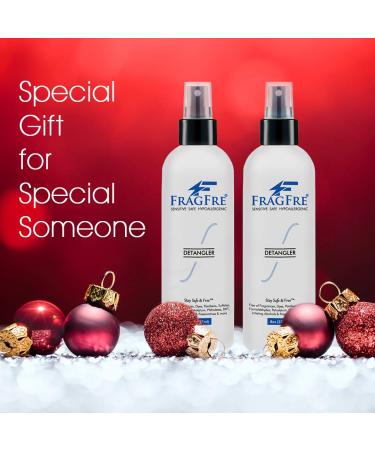 FRAGFRE Detangler 8 oz (2-Pack) - Fragrance-Free & Hypoallergenic Hair Detangler Set - Parabens Free - Leave-in Conditioner for Sensitive Skin - Vegan & Gluten-Free - Styling Heat Protectant - Buy Online on SooperMarket.com