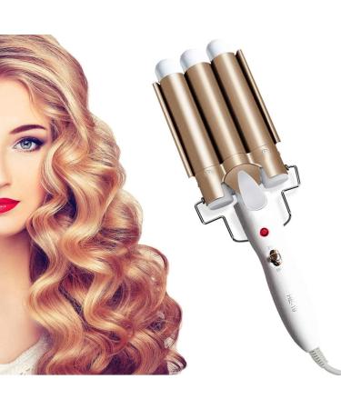 3 Barrels Wave Iron - 25mm Curling Iron with Adjustable Temperature | Fast Heating Styling Tool for All Hair Types - Buy Online on SooperMarket.com