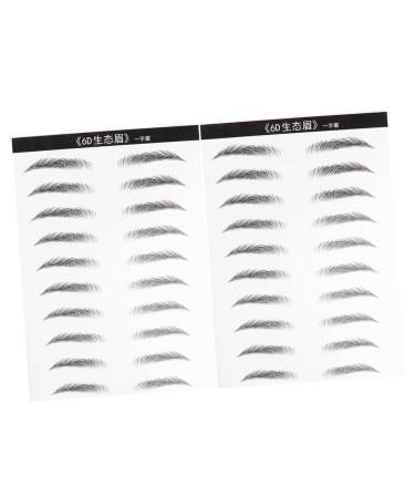 MAGICLULU 2 Pairs Eyebrow Sticker Black Makeup Adhesive Eyebrow Template Makeup Brishes Disposable 6d