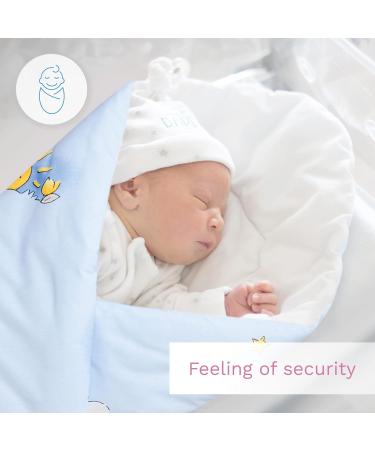 Baby Swaddle Wrap Blanket | Newborn Cotton Swaddling Sleeping Bag 0-3 Months (Ladders Blue) - Buy Online on SooperMarket.com