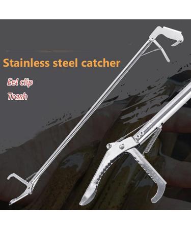 Tianbi Heavy Duty Collapsible Snake Tongs Reptile Eel Grabber Catcher Stick Stainless Steel Garbage Clip Wide Jaw Handling Pliers for Indoor & Outdoor - Buy Online on SooperMarket.com