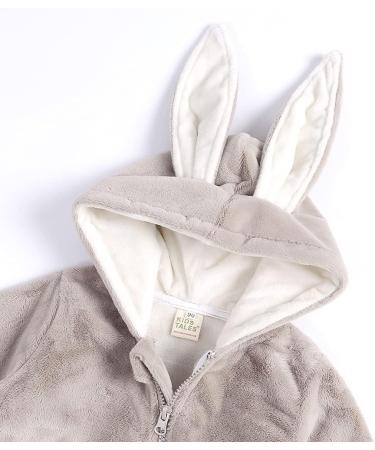 Kids Tales Newborn Baby Winter Warm Rabbit Ear Hooded Romper 9-12 Months with Thick Fleece - Cute and Cozy! - Buy Online on SooperMarket.com