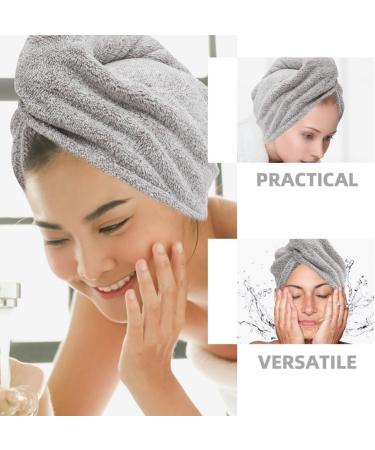 Super Absorbent Coral Fleece Hair Towel & Shower Cap Set | 2pcs Dry Hair Cap for Quick Hair Drying | Perfect Bath Accessory - Buy Online on SooperMarket.com