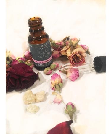 The Ilex Wood - Rose and Frankincense Face Serum - 100% Natural Vegan Moisturising Anti Ageing Wrinkle & Line Reducing Ingredients Cruelty Free Palm Oil Free Plastic Free Handcrafted - 20ml - Buy Online on SooperMarket.com