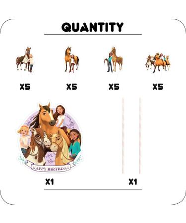 21 Free Horse Cake Topper Cupcake Toppers Set - Ideal for Horse Theme Birthday Party Decor and Favors - Buy Online on SooperMarket.com