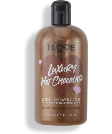 I Love Cosmetics | Hot Chocolate Bathtime Treats | Contains A Luxury Scented Hot Chocolate Bath and Shower Gel - 500ml Along With An Exfoliating Body Puff - Buy Online on SooperMarket.com