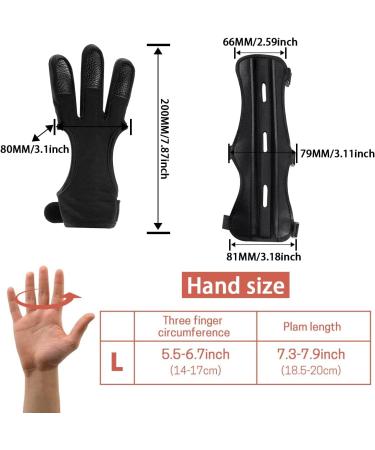 MARRTEUM 2 Pcs Archery Glove & Arm Guard Kit - Leather PU Bracer Three Finger Guard Set for Men, Women & Youth - Buy Online on SooperMarket.com