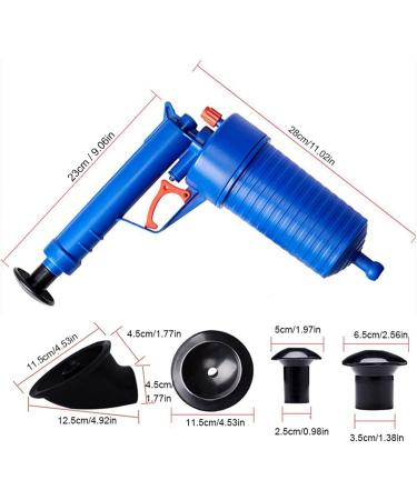 High Pressure Toilet Plunger Kit & Drain Cleaner Gun - Unclog Sinks & Toilets Effortlessly - Perfect for Home Use - Buy Online on SooperMarket.com