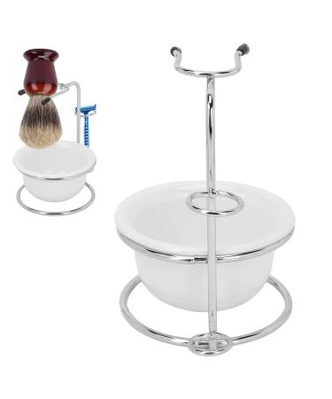 Agatige 2 in 1 Shaving Brush Razor Stand with Stainless Steel Soap Bowl Shaving Kit for Men Boyfriend Husband Dad Birthday Fathers Day Gift