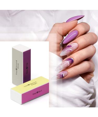 AHIER 10 pcs Colorful 4-Way Nail Buffer | Nail Art Shiner & Polisher Kit - Buy Online on SooperMarket.com